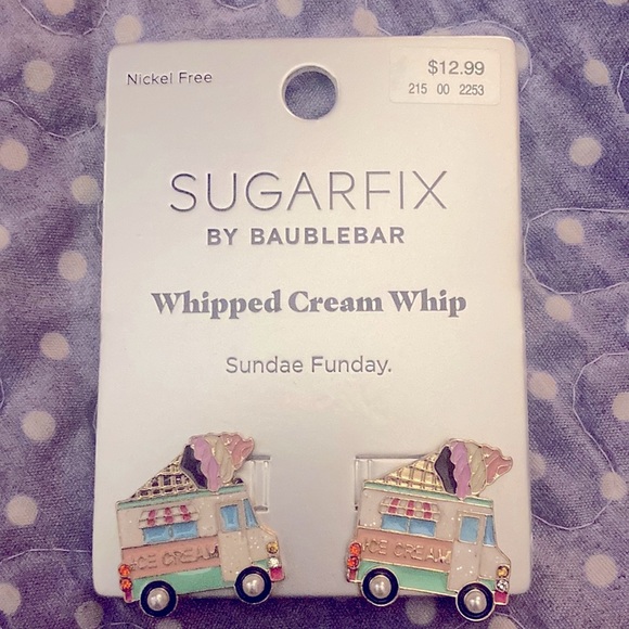 Sugarfix by Baublebar Whipped Cream Whip Ice Cream Truck & Dangly Stars Earrings - Picture 3 of 7